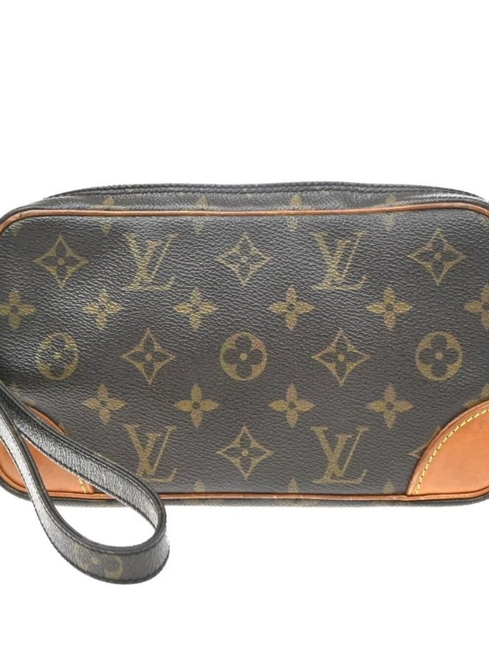LOUIS VUITTON Marly Dragonne PM Clutch Hand Bag Monogram Leather M51827 65KD744
